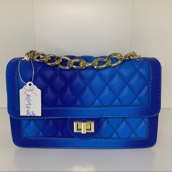 Blue Ombré Handbag w/ Crossbody Strap - Picture 1 of 3